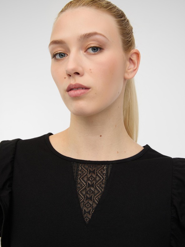 Orsay Črna ženska majica s kratkimi rokavi ORSAY