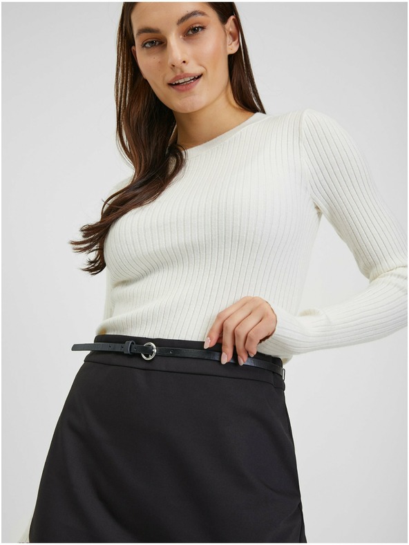 Orsay Črno žensko krilo s pasom ORSAY