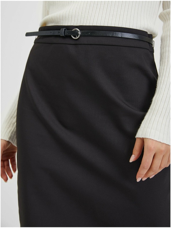 Orsay Črno žensko krilo s pasom ORSAY