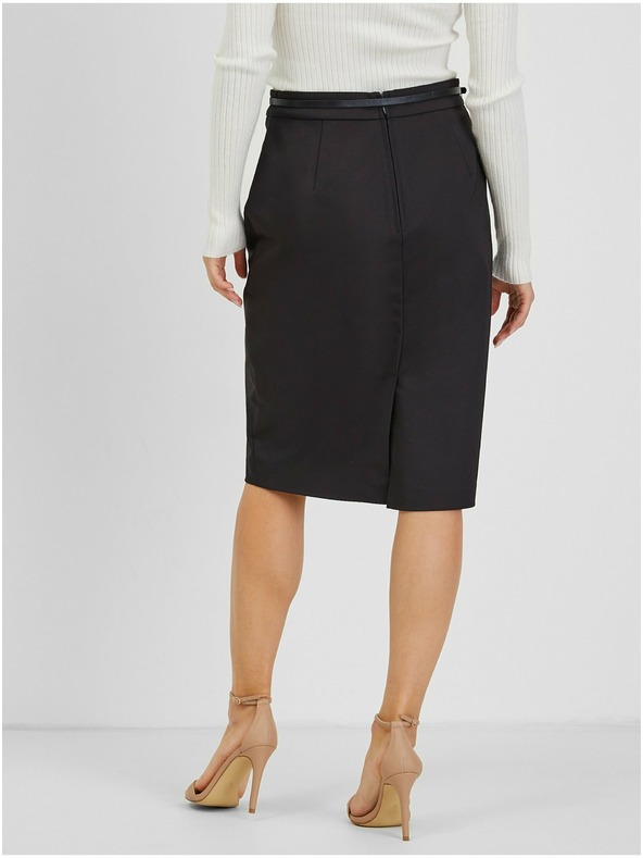 Orsay Črno žensko krilo s pasom ORSAY