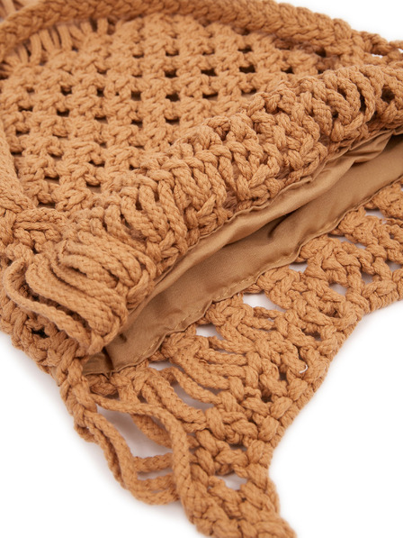 Orsay Rjava ženska pletena torba z okrasnimi detajli ORSAY