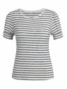 Orsay Kremasto prečno črtasto majico za ženske ORSAY