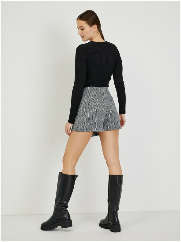 Orsay Črno žensko vzorčasto krilo/kratke hlače ORSAY