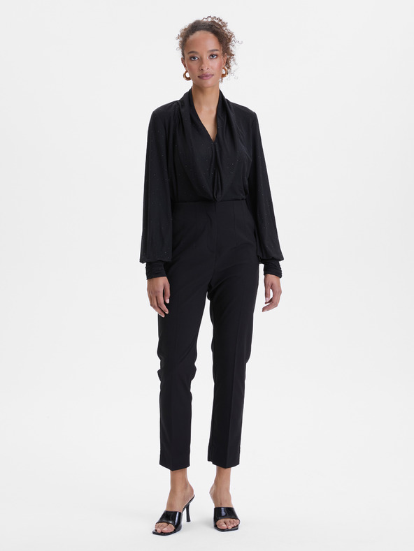 Orsay Črna ženska bluza z okrasnimi kamenčki ORSAY