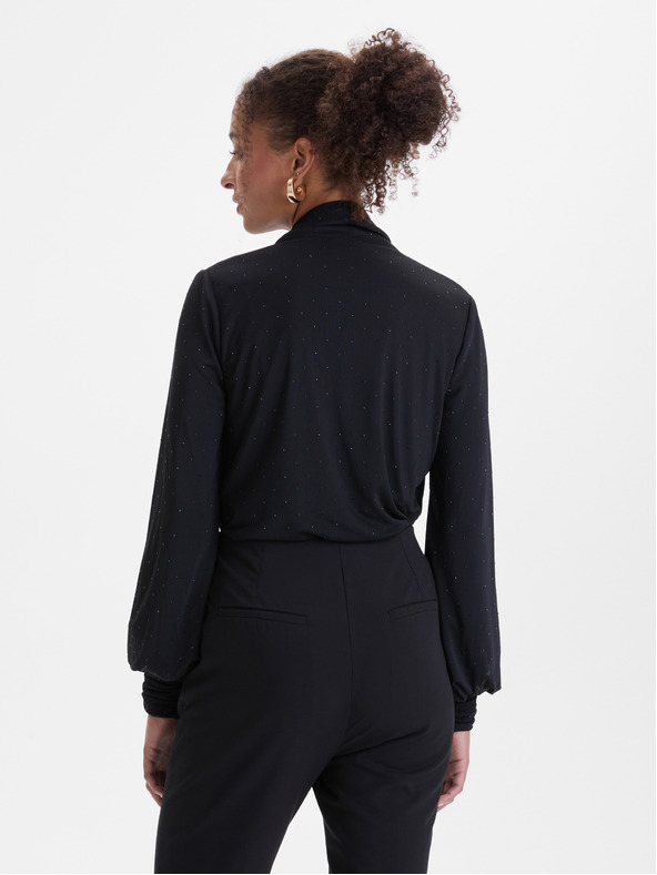 Orsay Črna ženska bluza z okrasnimi kamenčki ORSAY