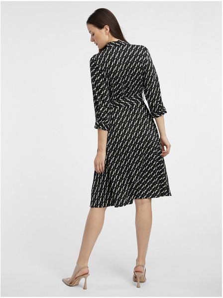 Orsay Črne vzorčaste ženske srajčne obleke ORSAY