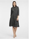 Orsay Črne vzorčaste ženske srajčne obleke ORSAY