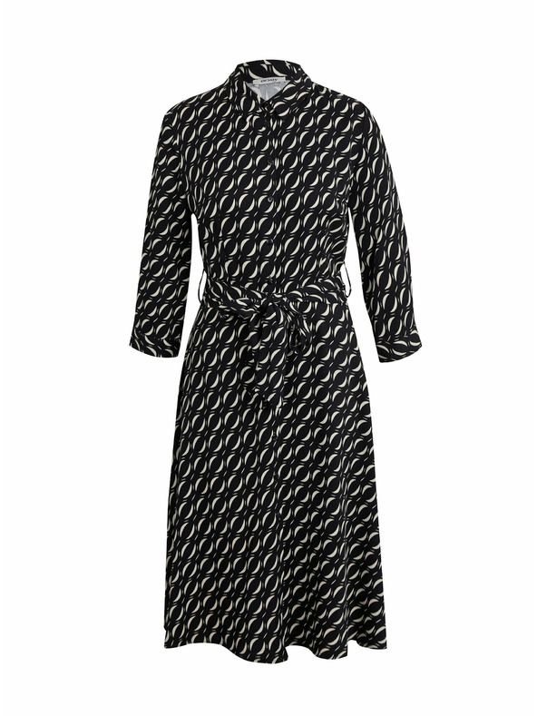 Orsay Črne vzorčaste ženske srajčne obleke ORSAY