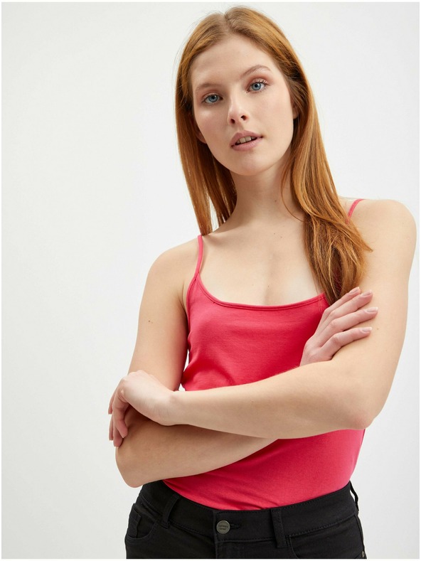 Orsay Temno rožnata ženska basic majica brez rokavov ORSAY