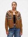 GAP Oversize kardigan Fair Isle z volno GAP
