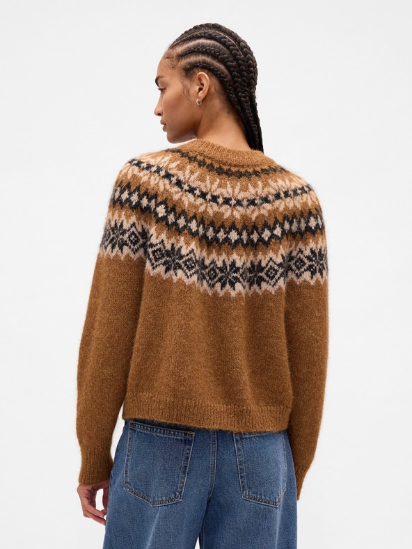 GAP Oversize kardigan Fair Isle z volno GAP