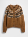 GAP Oversize kardigan Fair Isle z volno GAP