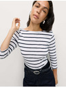 Marks & Spencer Črno-bela črtasta ženska majica Marks & Spencer