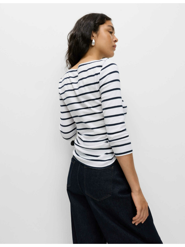 Marks & Spencer Črno-bela črtasta ženska majica Marks & Spencer
