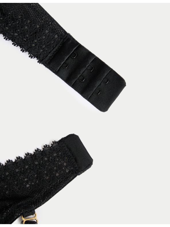 Marks & Spencer Črn čipkast push-up modrček z oprsjem Marks & Spencer