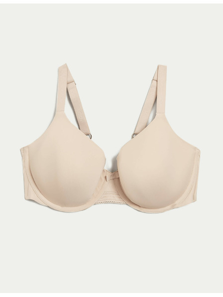 Marks & Spencer Modrček s polnimi skodelicami, velikost 3,5 cm, velikost 4,5 cm, s podloženimi in polnimi skodelicami. A-E Marks & Spencer bež