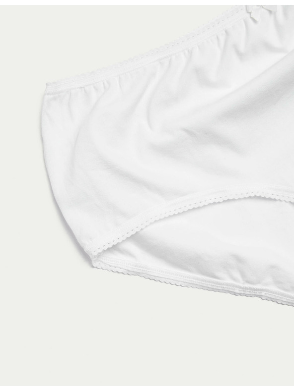 Marks & Spencer Bombažne midi hlačke z Lycro®, 5 kosov Marks & Spencer bele barve