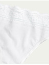 Marks & Spencer Bombažne čipkaste spodnjice z likro, 5 kosov Marks & Spencer bela