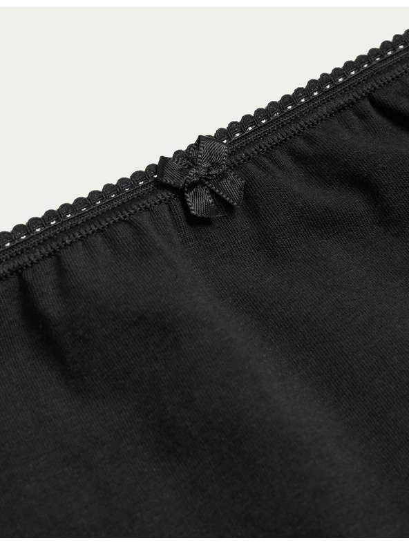 Marks & Spencer Bombažne midi hlačke z Lycro®, 5 kosov Marks & Spencer črne