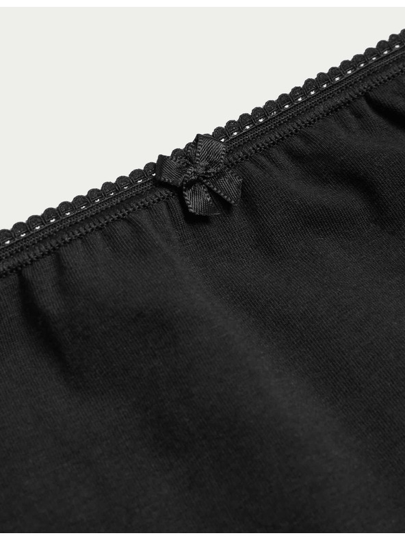 Marks & Spencer Bombažne midi hlačke z Lycro®, 5 kosov Marks & Spencer črne