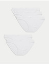 Marks & Spencer Marks & Spencer bele bombažne spodnjice z Lycro®, 5 kosov