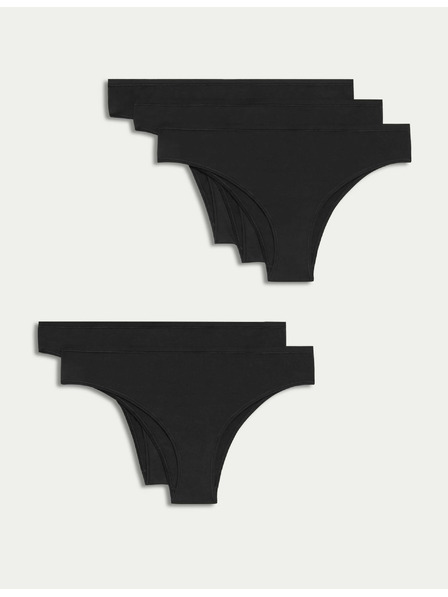 Marks & Spencer Brazilske modalne spodnjice, brez vidnega roba, 5 kosov v paketu Marks & Spencer črna