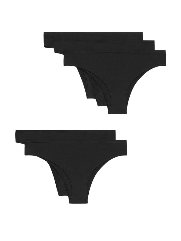 Marks & Spencer Brazilske modalne spodnjice, brez vidnega roba, 5 kosov v paketu Marks & Spencer črna