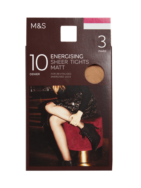 Marks & Spencer Komplet 3 parov prosojnih nogavic 10 DEN s tehnologijo Energising Marks & Spencer beige