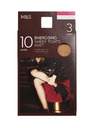 Marks & Spencer Komplet 3 parov prosojnih nogavic 10 DEN s tehnologijo Energising Marks & Spencer beige