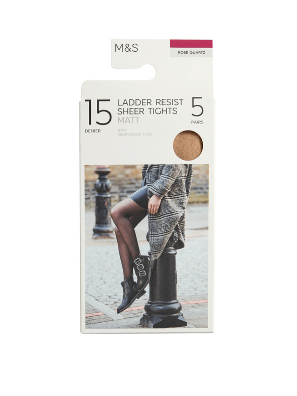 Marks & Spencer Komplet petih ženskih nogavic Marks & Spencer z mat barvo 15 DEN