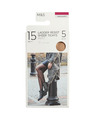 Marks & Spencer Komplet petih ženskih nogavic Marks & Spencer z mat barvo 15 DEN