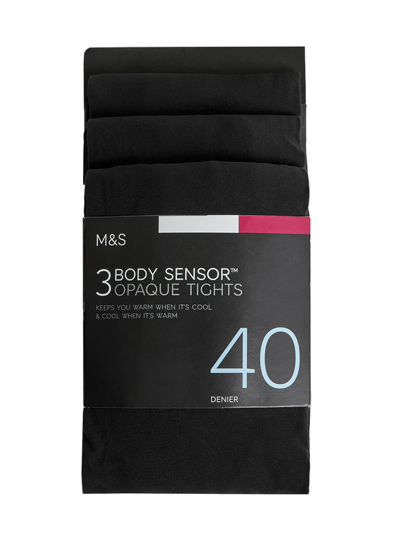 Marks & Spencer Komplet treh črnih nogavic Body Sensor™ 40 DEN Marks & Spencer