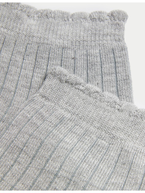 Marks & Spencer 5 parov brezšivnih gležnjarjev Marks & Spencer sive barve