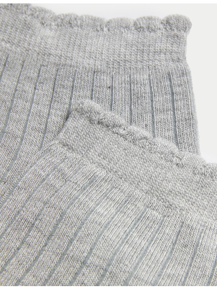 Marks & Spencer 5 parov brezšivnih gležnjarjev Marks & Spencer sive barve