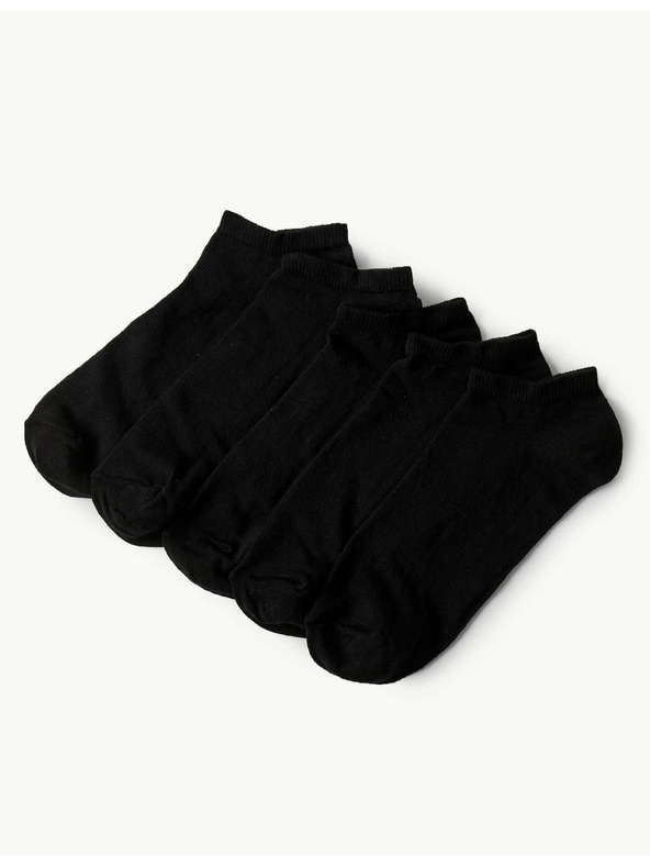 Marks & Spencer Komplet petih parov ženskih nogavic v črni barvi Marks & Spencer