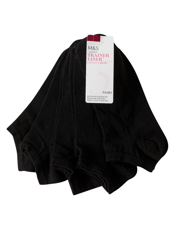 Marks & Spencer Komplet petih parov ženskih nogavic v črni barvi Marks & Spencer