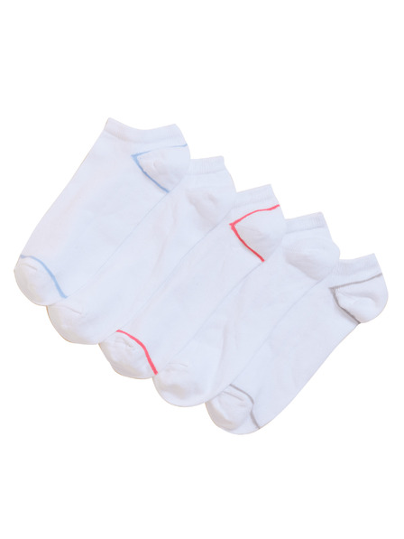 Marks & Spencer Komplet petih parov belih ženskih nogavic Marks & Spencer
