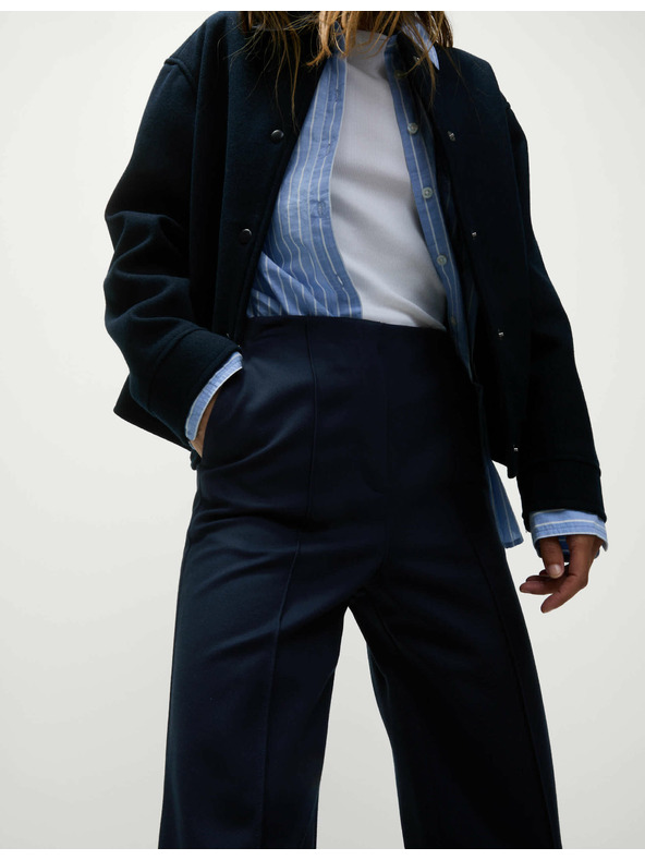 Marks & Spencer Temno modre ženske hlače Marks & Spencer