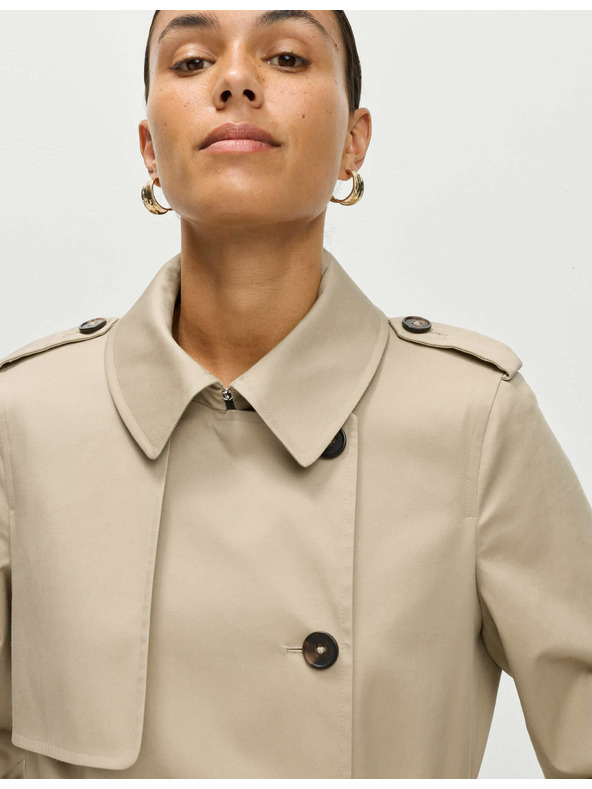 Marks & Spencer Bež ženski dolg plašč s pasom Marks & Spencer