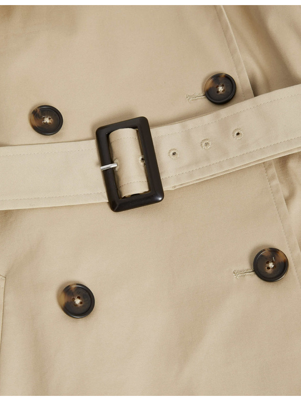 Marks & Spencer Bež ženski dolg plašč s pasom Marks & Spencer