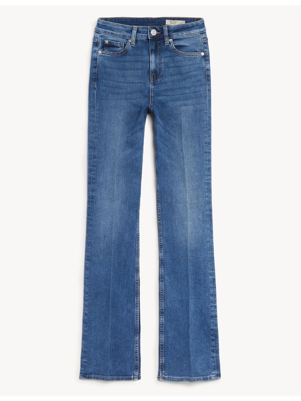 Marks & Spencer Modre ženske kavbojke s skrajšanimi hlačami Marks & Spencer