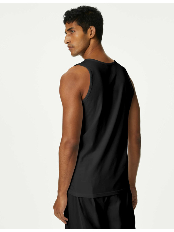 Marks & Spencer Komplet treh moških osnovnih majic v črni barvi s tehnologijo Cool & Fresh™ Marks & Spencer