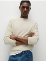 Marks & Spencer Čisti bombažni pulover z vratom Marks & Spencer zunaj bele barve