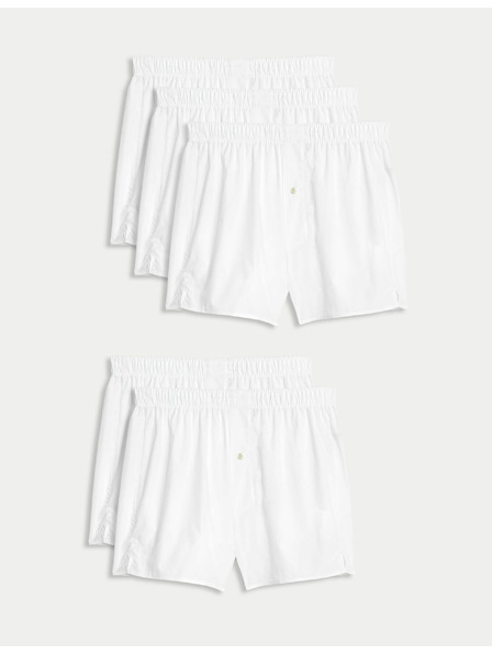 Marks & Spencer Moški komplet petih belih kratkih hlač Marks & Spencer