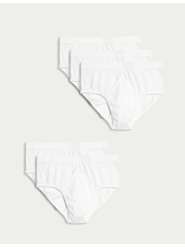 Marks & Spencer Komplet petih moških spodnjic v beli barvi Marks & Spencer