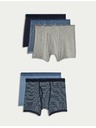 Marks & Spencer Komplet petih moških bokseric v modri barvi Marks & Spencer