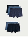 Marks & Spencer Komplet petih moških bokseric v modri barvi Marks & Spencer