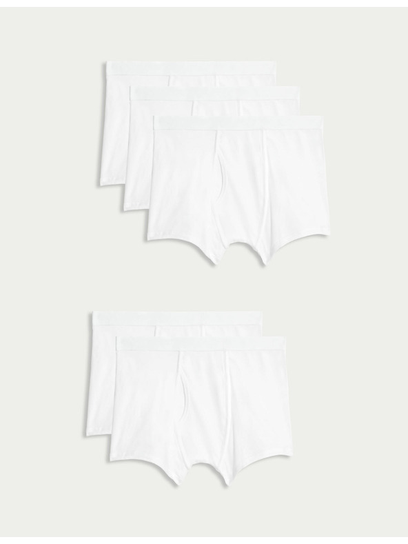 Marks & Spencer Raztegljive bombažne kratke hlače s tehnologijo Cool & Fresh™, 5 kosov Marks & Spencer bela