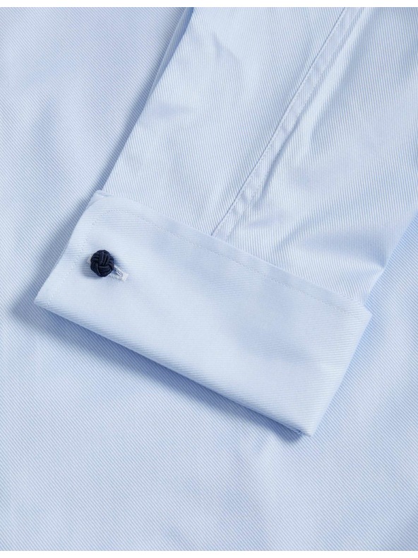 Marks & Spencer Srajca ozkega kroja iz razkošnega bombaža z dvojno manšeto Marks & Spencer modra