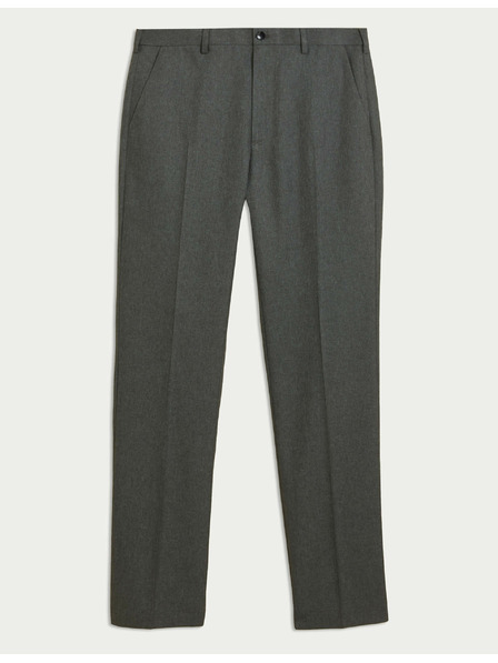 Marks & Spencer Gladke hlače Marks & Spencer za velike in visoke, običajnega kroja sive barve